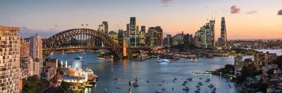 Sydney Panoramic Skyline, Australia by Matteo Colombo multi panel art
