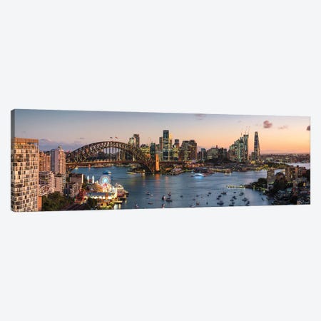 Sydney Panoramic Skyline, Australia Canvas Print #TEO1985} by Matteo Colombo Art Print
