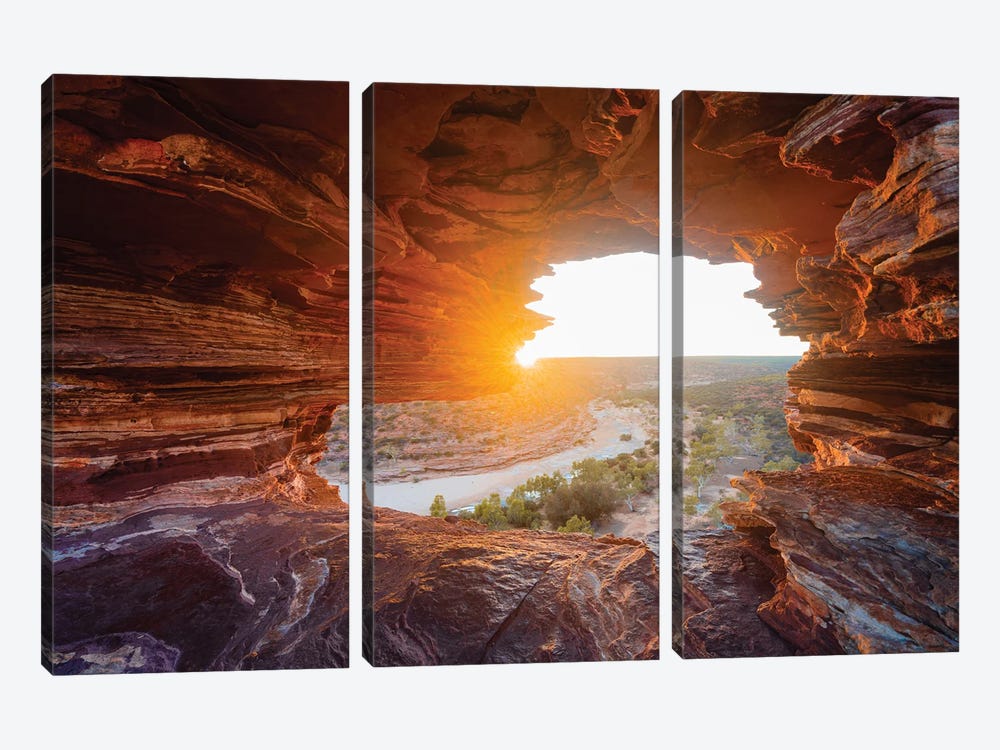 Nature's Window, Kalbarri, Australia by Matteo Colombo 3-piece Canvas Art