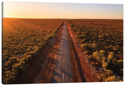 Highway In The Outback, Western Australia Canvas Art Print - Oceania Art