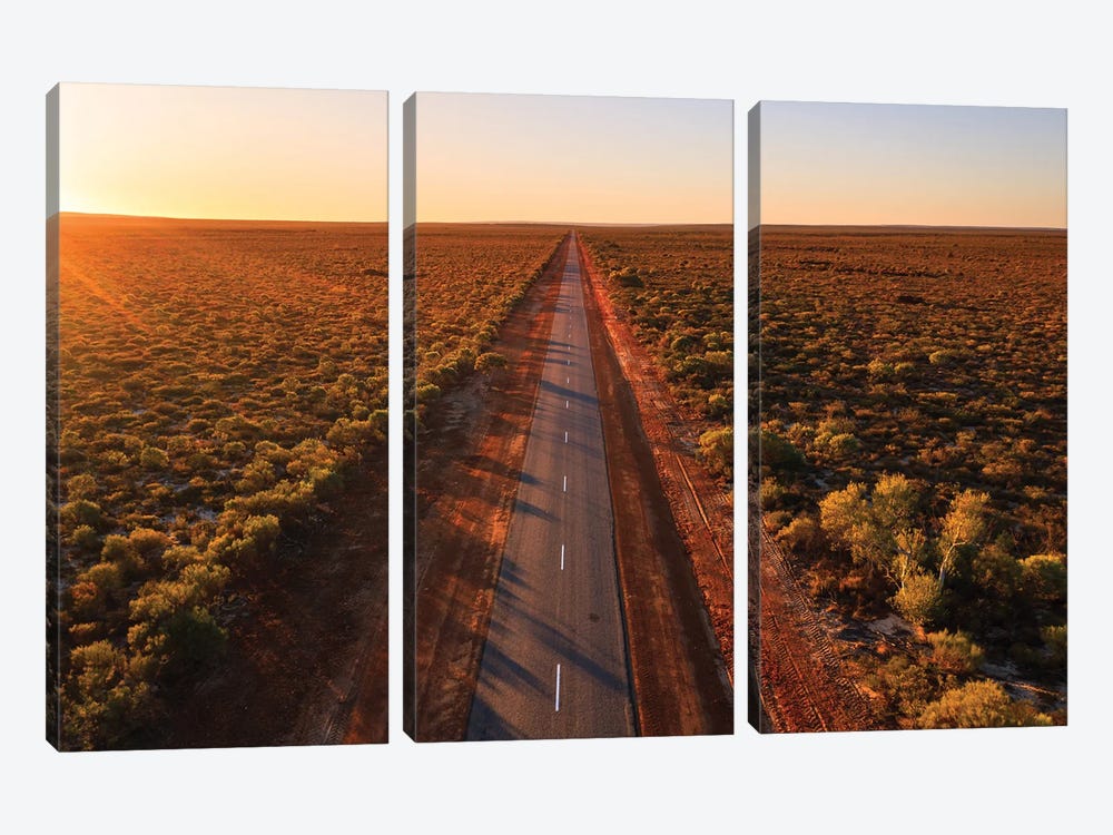 Highway In The Outback, Western Australia by Matteo Colombo 3-piece Art Print