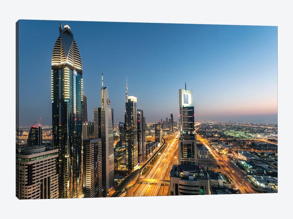 Dubai Skyline, United Arab Emirates by Matteo Colombo 1-piece Canvas Print