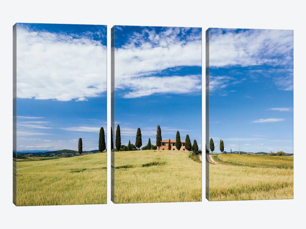 Beautiful Tuscan House, Val d'Orcia, Tuscany, Italy by Matteo Colombo 3-piece Canvas Artwork