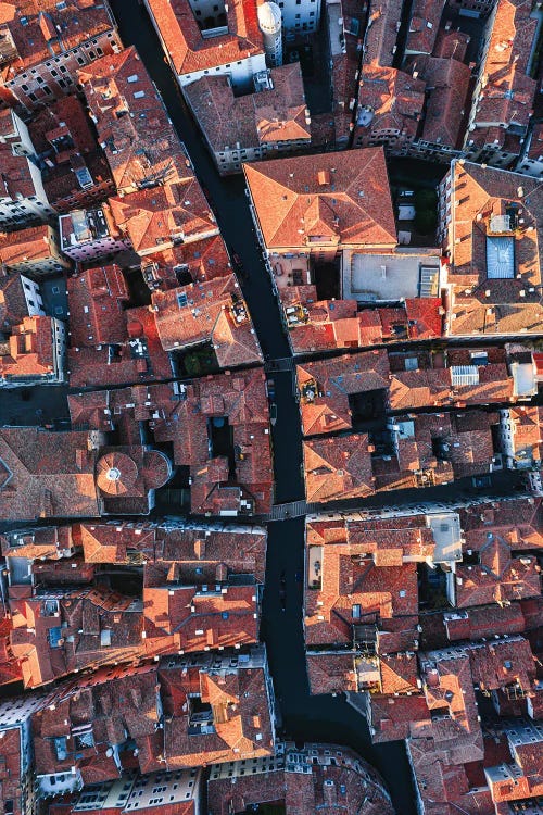 Venice Canals And Rooftops From Above