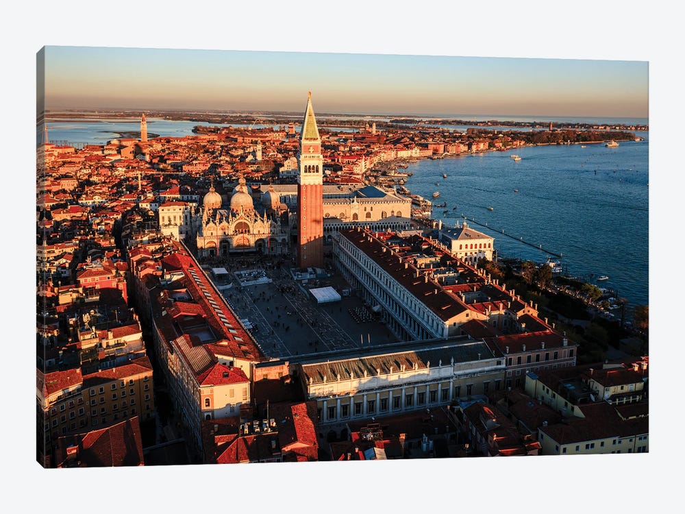 Aerial Sunset Over St Mark's Square, Venice, Italy by Matteo Colombo 1-piece Art Print