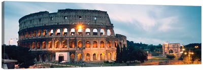 Dusk At The Colosseum Canvas Art Print - Wonders of the World