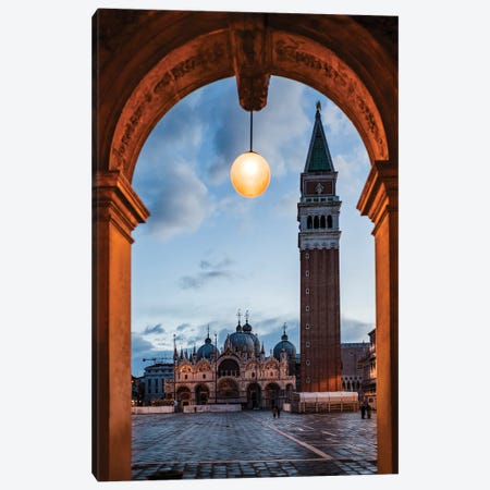 St Mark's Square At Dawn, Venice, Italy Canvas Print #TEO2013} by Matteo Colombo Canvas Artwork