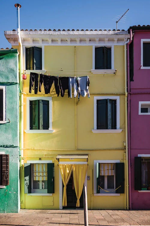 Colorful Houses In Burano Island, Venice, Italy