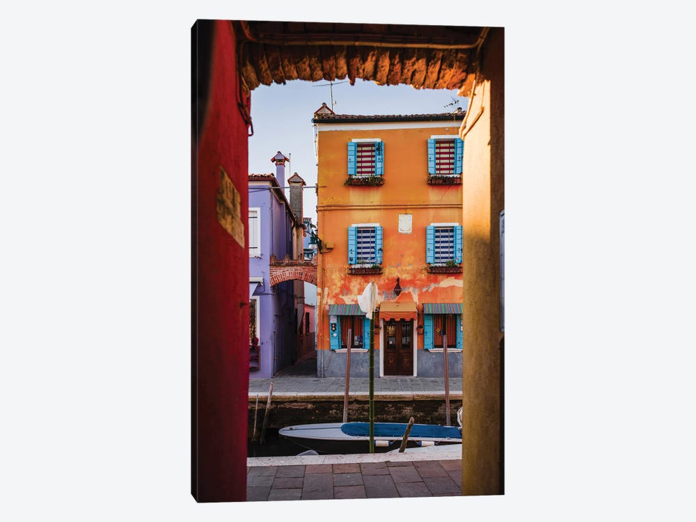 Sunset Over Orange House, Burano, Venice, Italy by Matteo Colombo 1-piece Canvas Art