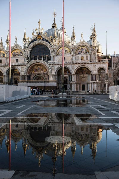 St Mark's Cathedral Reflection, Venice, Veneto, Italy by Matteo Colombo art print