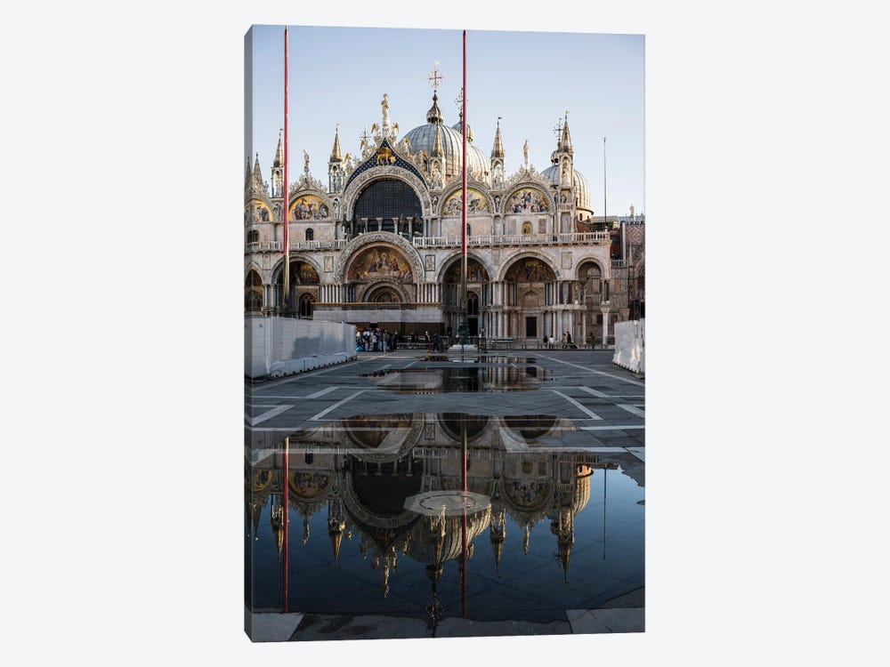 St Mark's Cathedral Reflection, Venice, Veneto, Italy by Matteo Colombo 1-piece Canvas Print