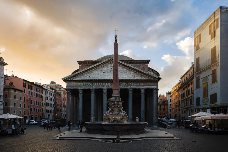 The Pantheon At Sunrise, Rome, Italy