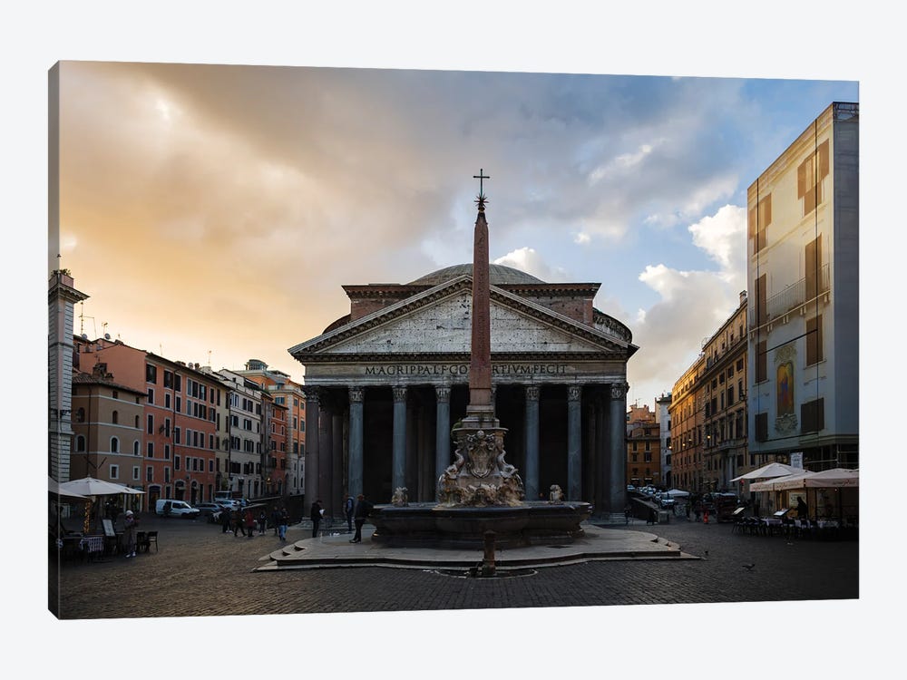 The Pantheon At Sunrise, Rome, Italy by Matteo Colombo 1-piece Canvas Wall Art