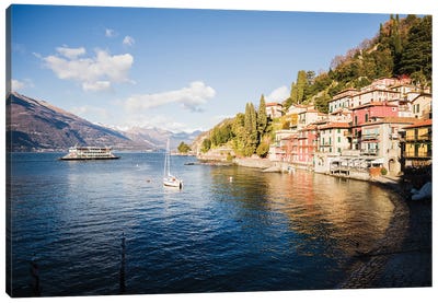 Varenna Colorful Town On Lake Como, Italy Canvas Art Print - Matteo Colombo