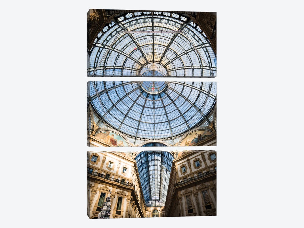 Galleria Vittorio Emanuele II, Milan, Italy by Matteo Colombo 3-piece Canvas Art Print