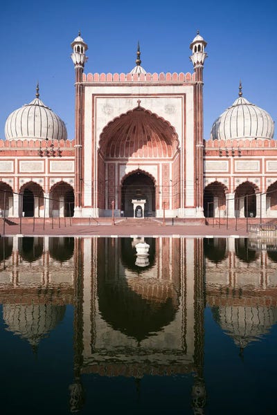 Delhi: Mosque Facade, Jama Masjid, Old Delhi, India by Matteo Colombo