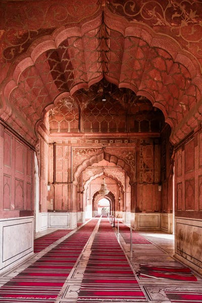 Delhi: Corridor At The Mosque, Delhi, India II by Matteo Colombo