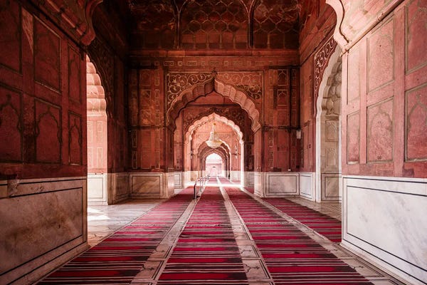Delhi: Corridor At The Mosque, Delhi, India I by Matteo Colombo