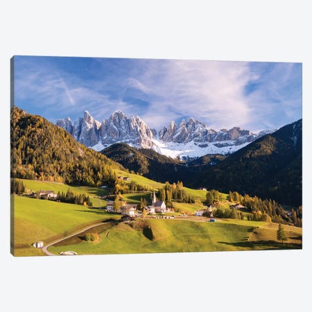 Funes Valley In The Dolomites Canvas Print #TEO206} by Matteo Colombo Art Print