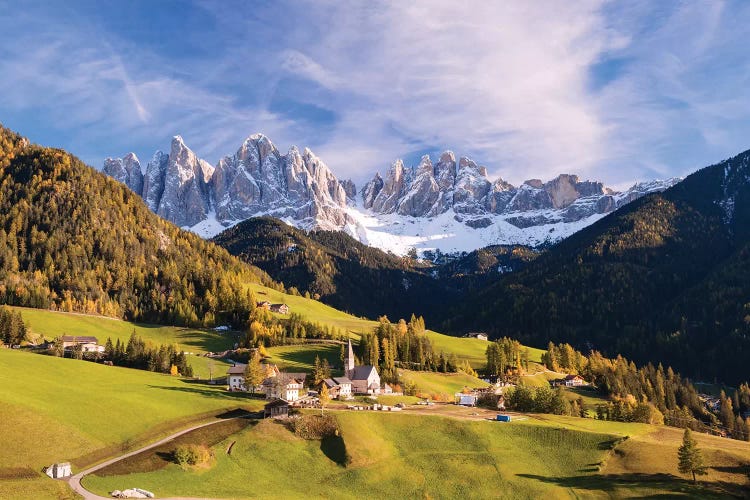 Funes Valley In The Dolomites