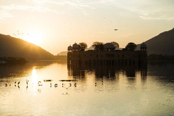 Rajasthan: Water Palace At Sunrise, Jaipur, Rajasthan, India by Matteo Colombo
