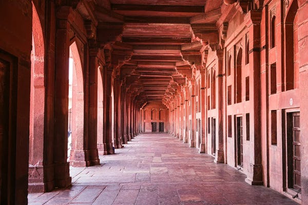 Arches: Red Sandstone Corridor, India by Matteo Colombo