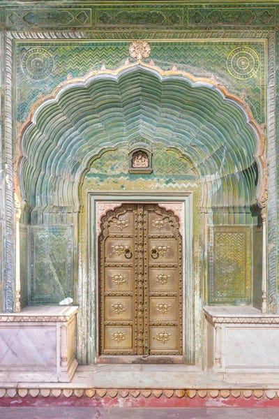 India: Green Palace Gate, Jaipur, Rajasthan, India by Matteo Colombo