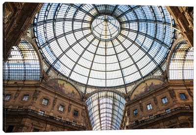 Galleria Vittorio Emanuele, Milan, Italy Canvas Art Print - Dome Art