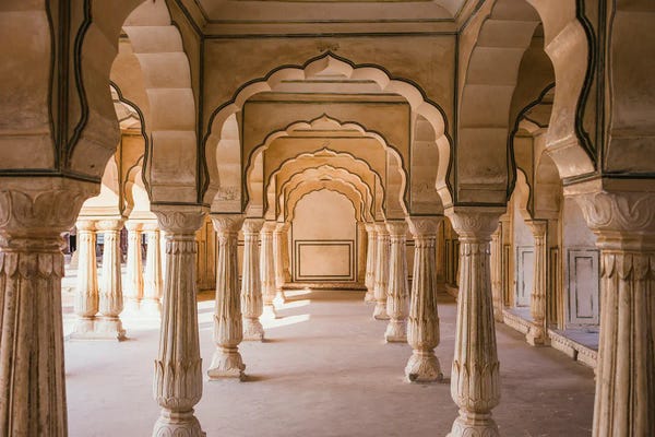 Arches: Ornate Archway, Amber Fort, Jaipur, India by Matteo Colombo