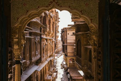 Old Palace Haveli, Jaisalmer, Rajasthan, India by Matteo Colombo canvas print