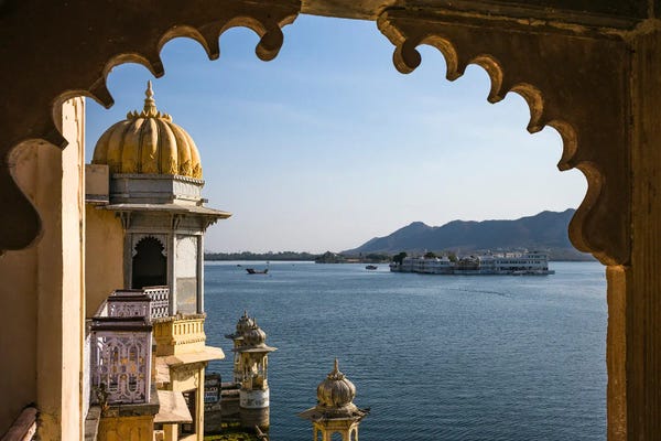 Rajasthan: Taj Lake Palace On Lake Pichola, Udaipur, Rajasthan, India by Matteo Colombo