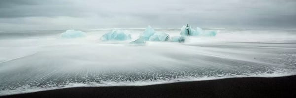 Matteo Colombo: Icebergs On Black Beach I by Matteo Colombo