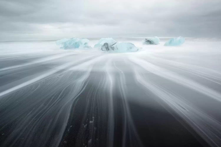 Icebergs On Black Beach II