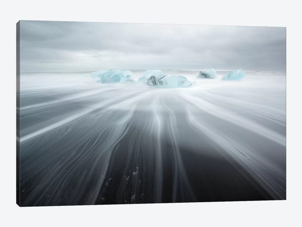 Icebergs On Black Beach II by Matteo Colombo 1-piece Canvas Art Print