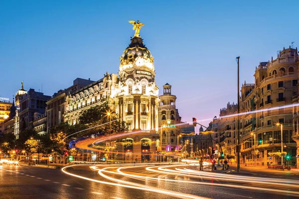 Matteo Colombo: Night In Madrid, Spain by Matteo Colombo