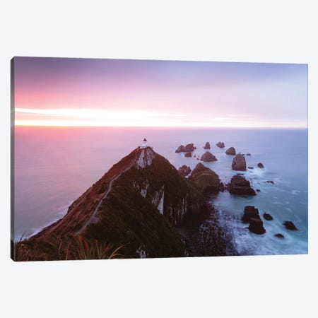 Nugget Point Lighthouse, New Zealand Canvas Print #TEO229} by Matteo Colombo Canvas Art