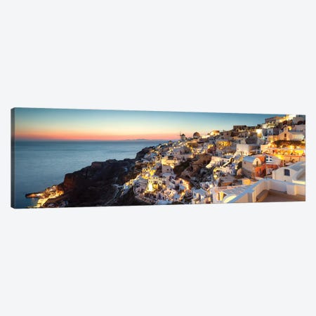 Oia At Sunset, Santorini, Greece Canvas Print #TEO230} by Matteo Colombo Canvas Print