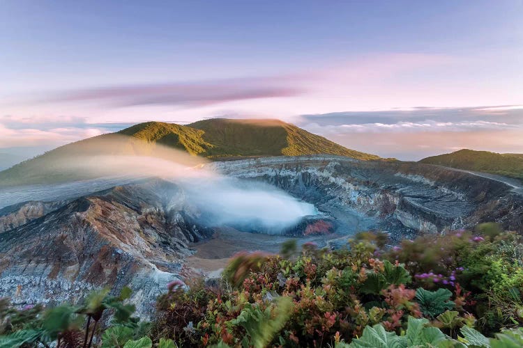 Poas Volcano At Sunrise, Costa Rica