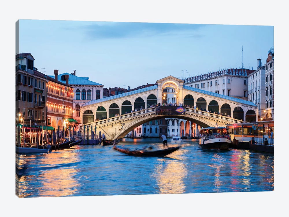 Rialto Bridge At Night, Venice by Matteo Colombo 1-piece Art Print