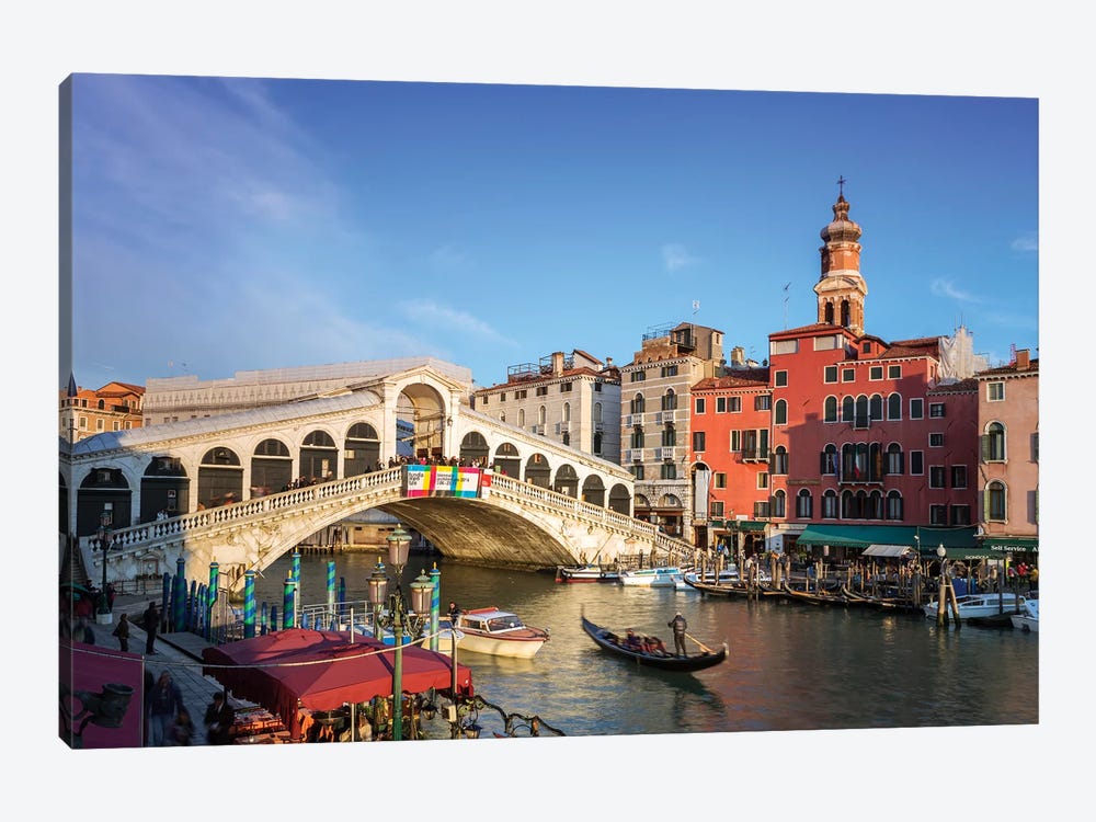 Rialto Bridge On The Grand Canal, Venice by Matteo Colombo 1-piece Canvas Artwork