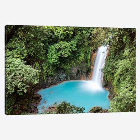 Rio Celeste Waterfall, Costa Rica Canvas Print #TEO242} by Matteo Colombo Canvas Wall Art