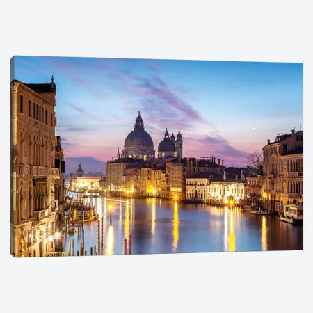 Salute Church And Grand Canal, Venice Canvas Print #TEO247} by Matteo Colombo Canvas Print
