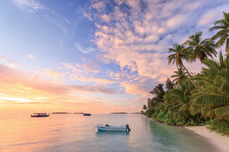 Sunrise Over Beach In The Maldives