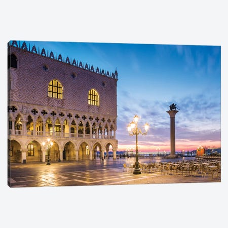Sunrise Over Doge's Palace, Venice Canvas Print #TEO257} by Matteo Colombo Canvas Wall Art