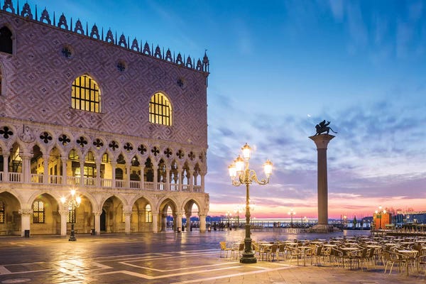Columns: Sunrise Over Doge's Palace, Venice by Matteo Colombo