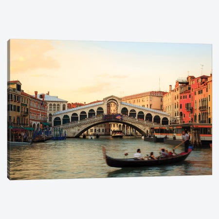Sunset At Rialto, Venice Canvas Print #TEO259} by Matteo Colombo Canvas Art Print