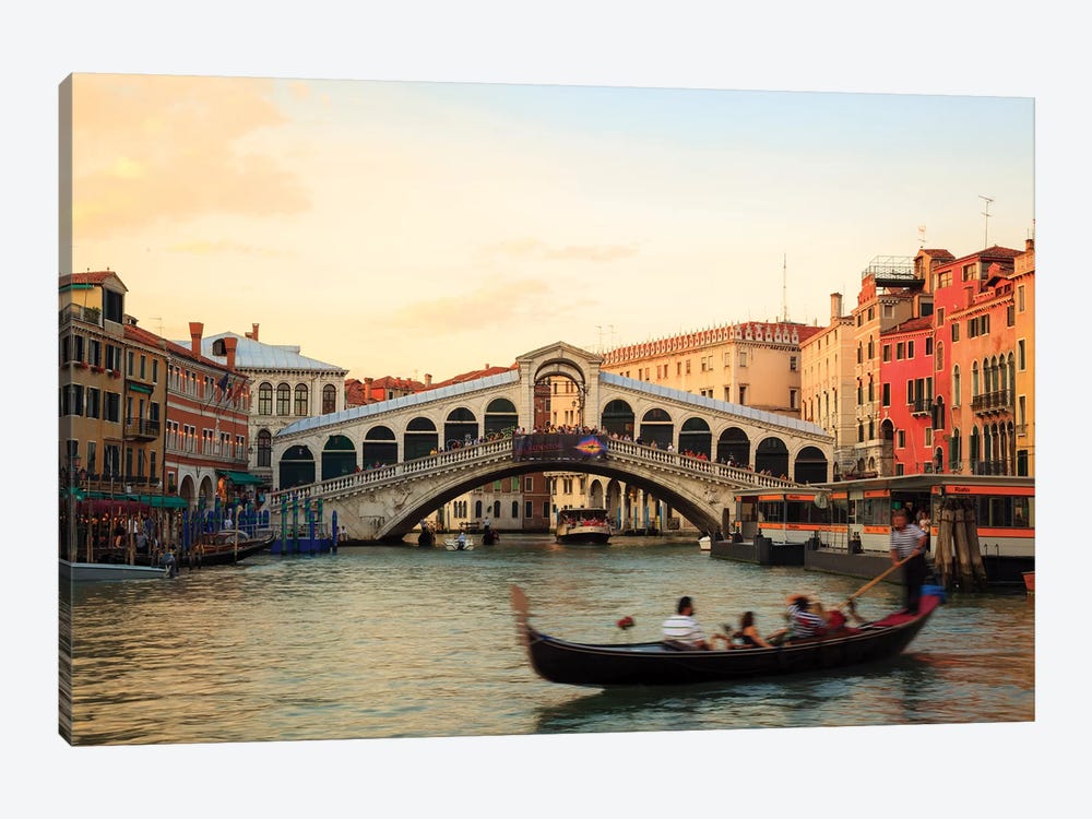 Sunset At Rialto, Venice by Matteo Colombo 1-piece Canvas Print