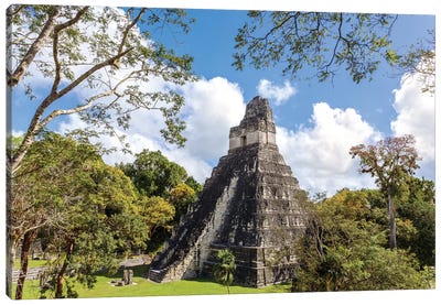 Temple I Of The Jaguar, Tikal, Guatemala Canvas Art Print - Central American Culture