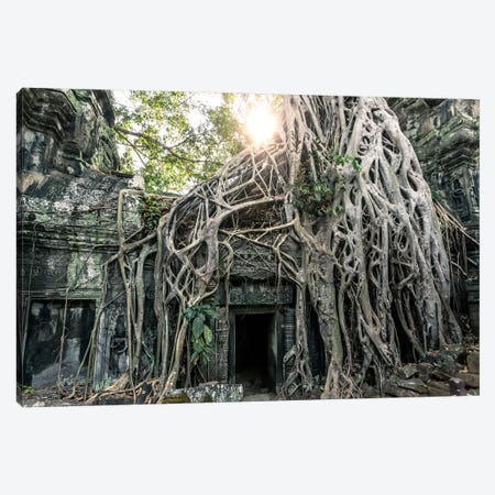 Temple In The Jungle, Angkor Wat, Cambodia Canvas Print #TEO264} by Matteo Colombo Canvas Print