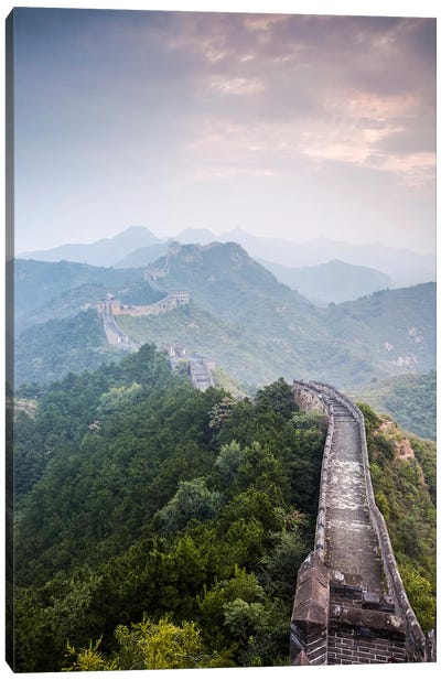 The Great Wall Of China Canvas Art Print - Ancient Ruins Art